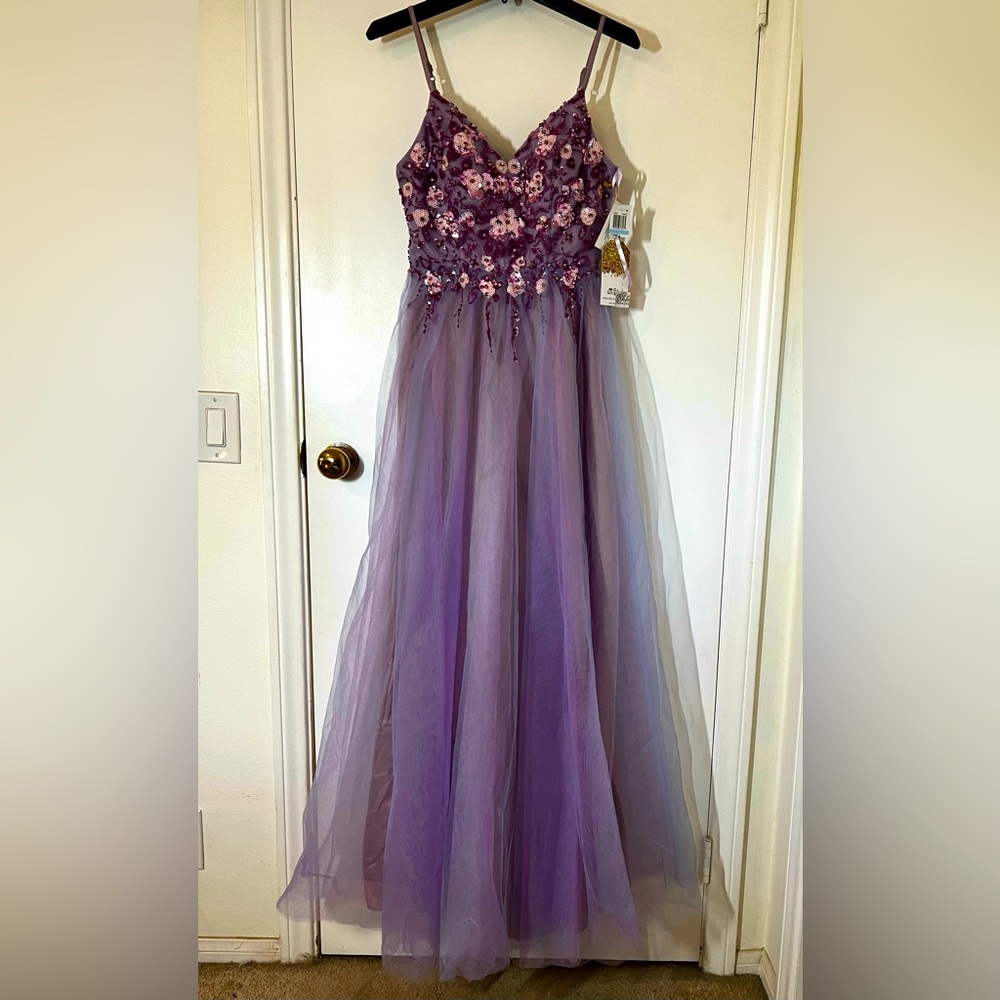 Say Yes to the Prom Lilac Periwinkle Evening Dress